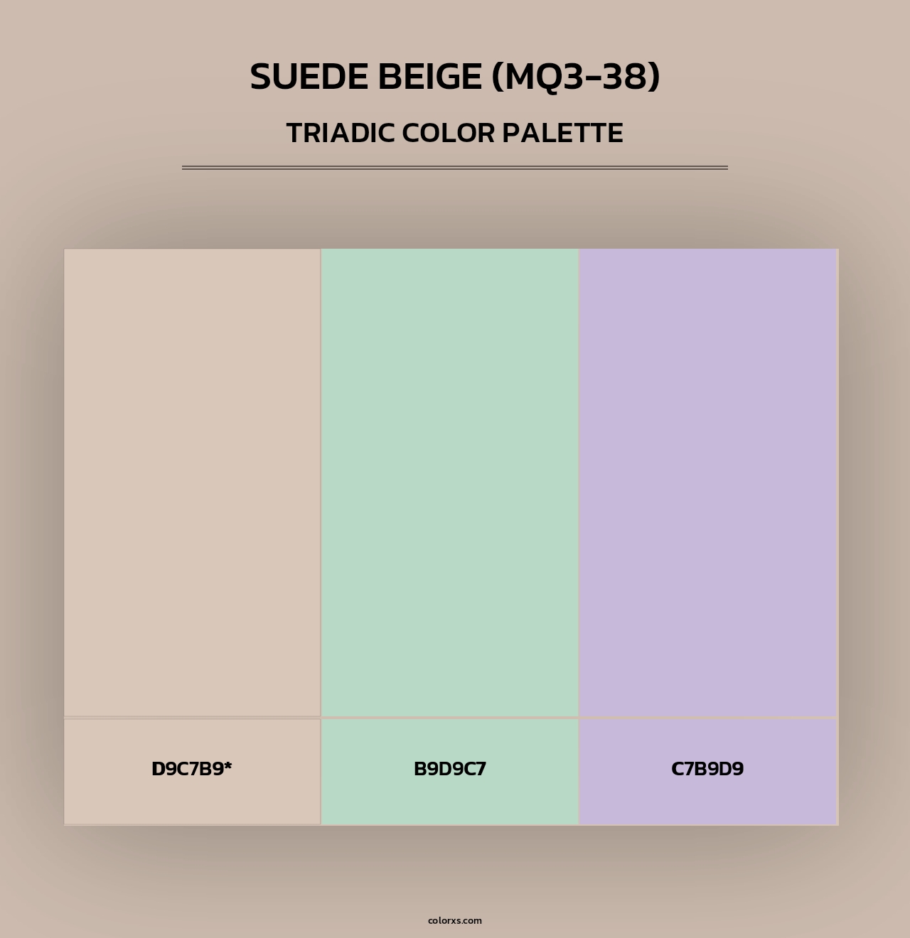 Suede Beige (MQ3-38) - Triadic Color Palette