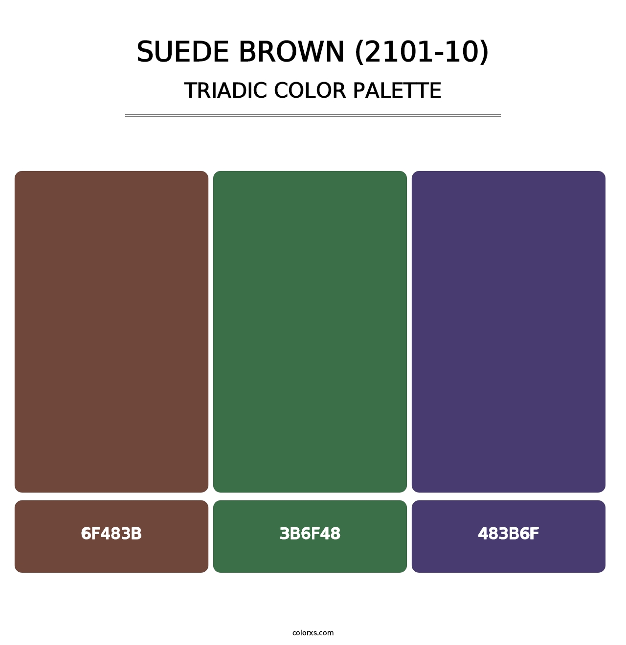 Suede Brown (2101-10) - Triadic Color Palette