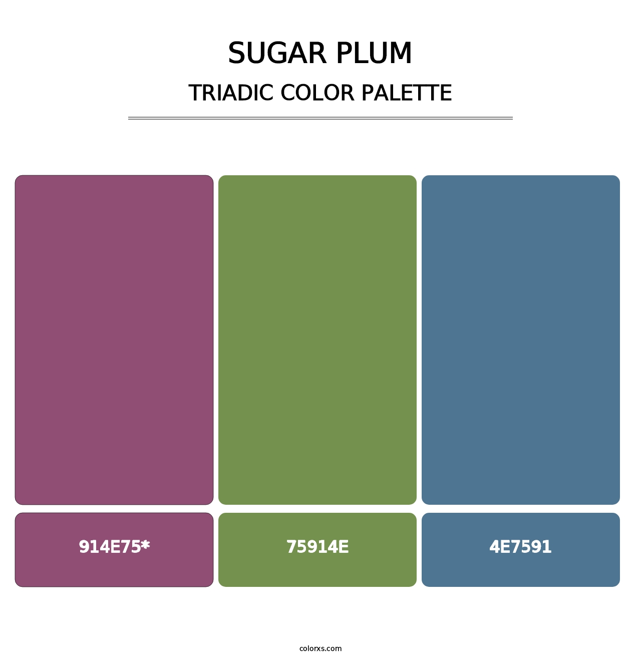 Sugar Plum - Triadic Color Palette