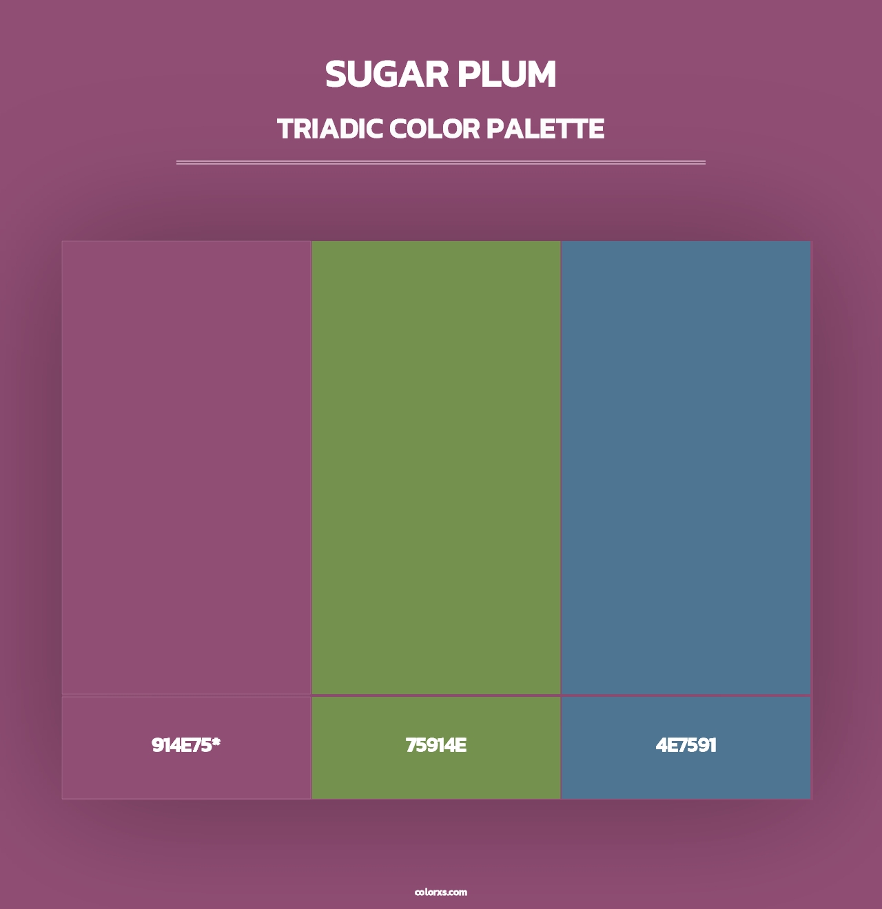 Sugar Plum - Triadic Color Palette