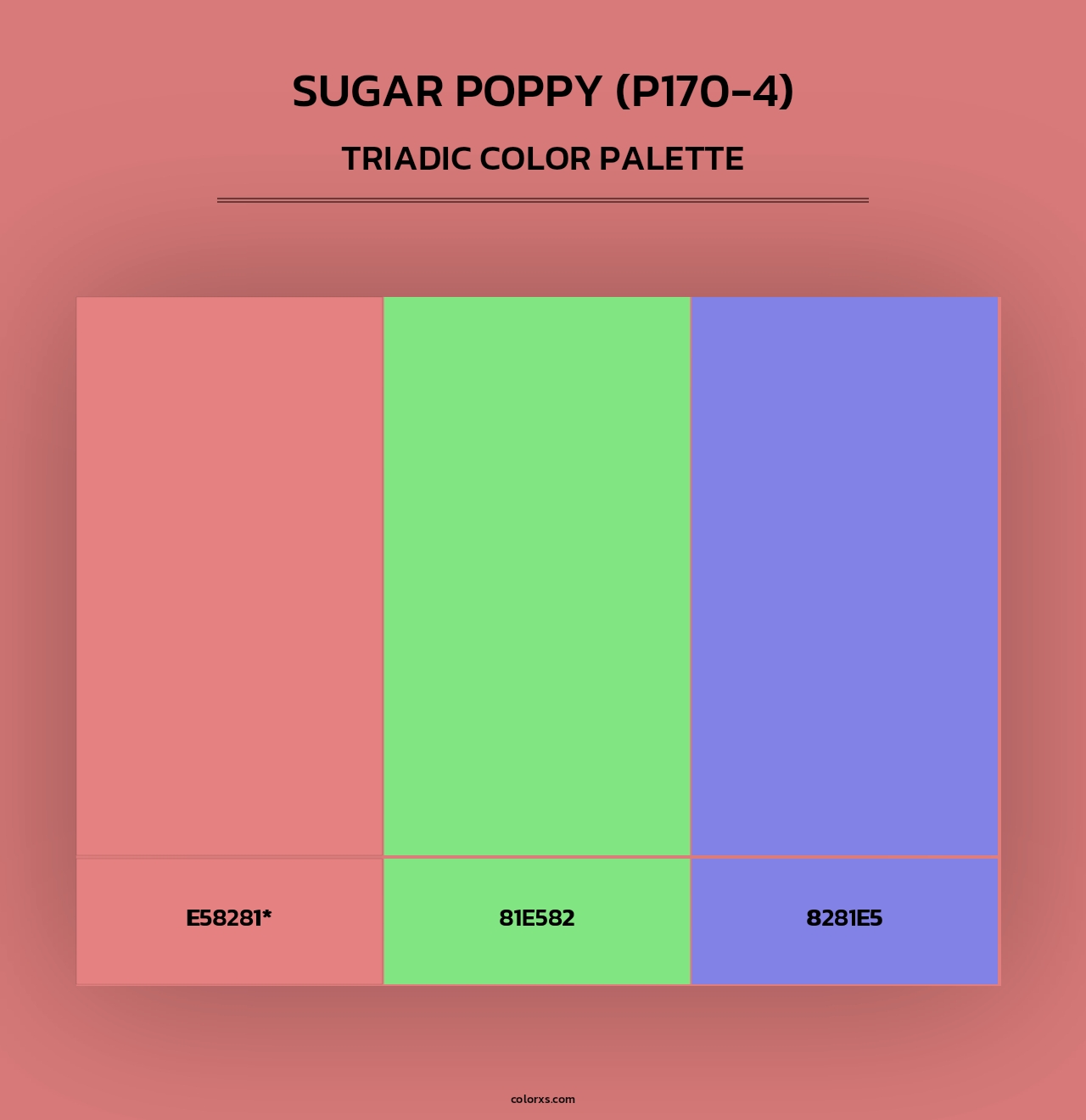 Sugar Poppy (P170-4) - Triadic Color Palette