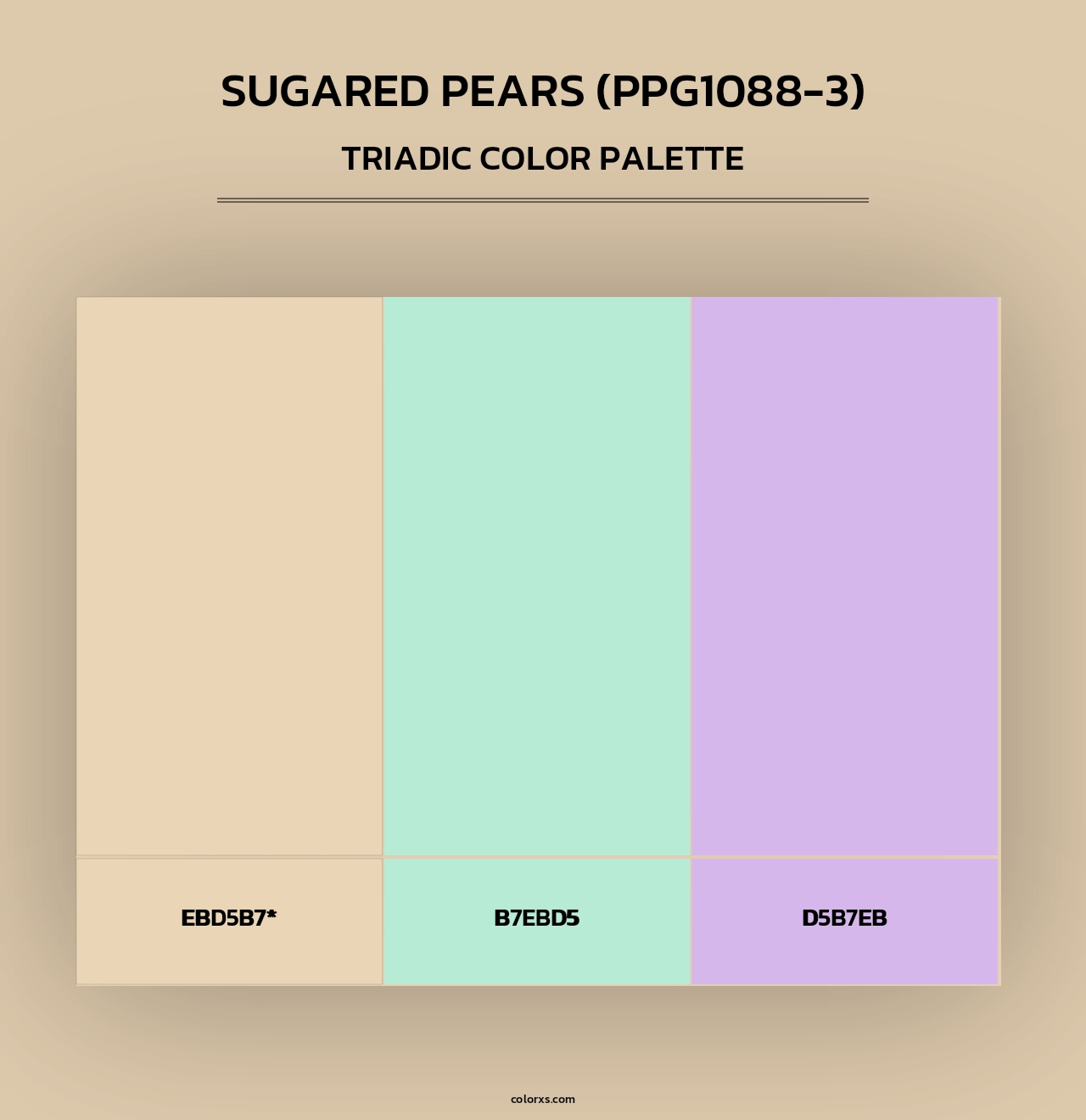 Sugared Pears (PPG1088-3) - Triadic Color Palette