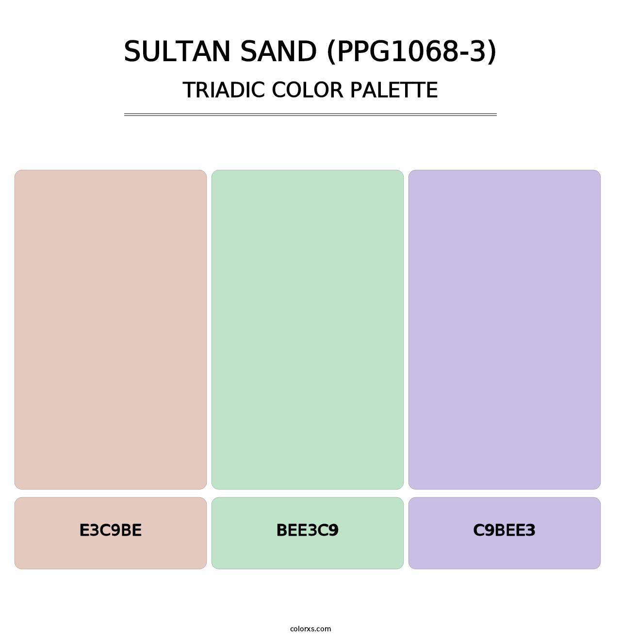 Sultan Sand (PPG1068-3) - Triadic Color Palette