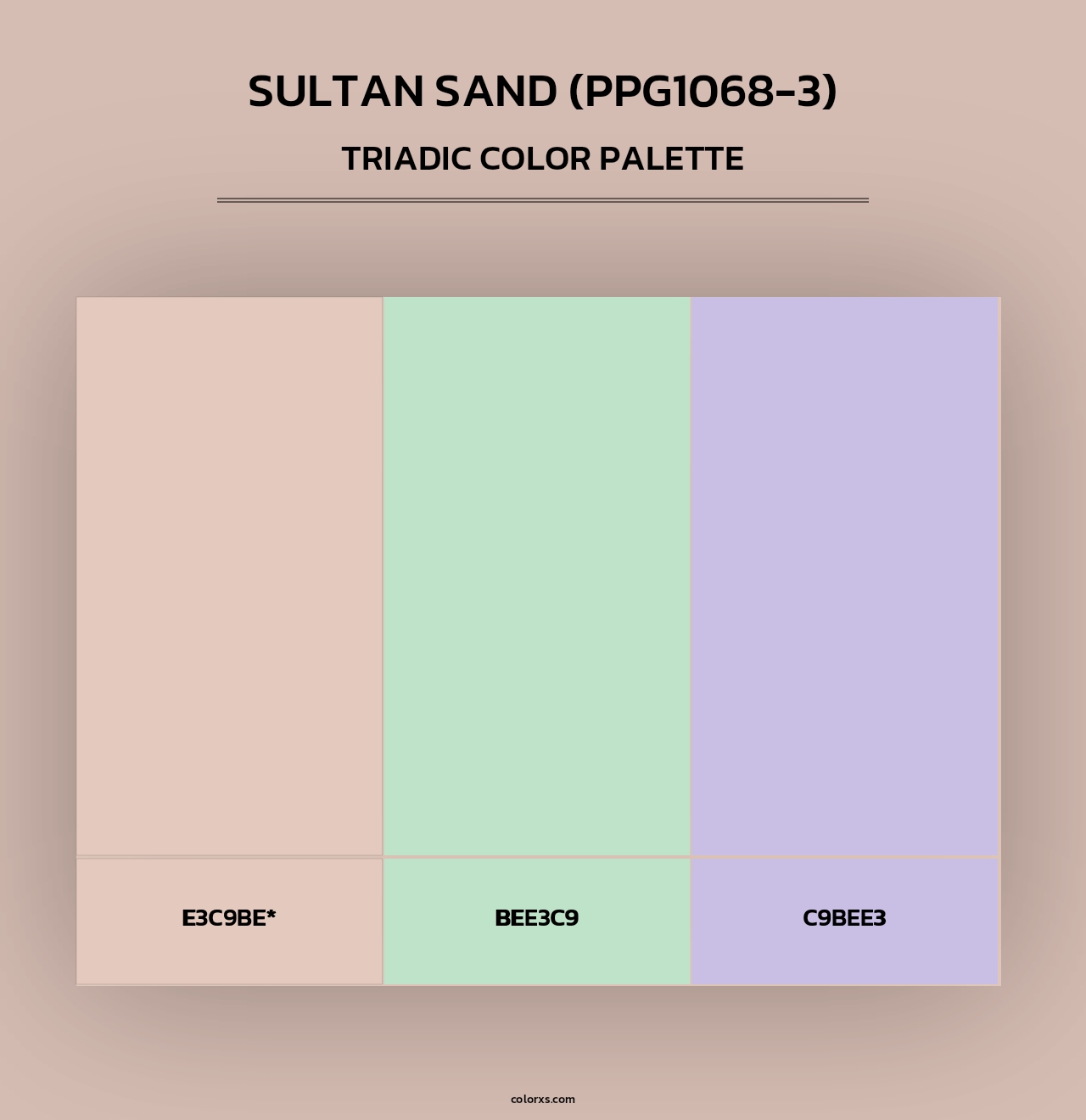 Sultan Sand (PPG1068-3) - Triadic Color Palette