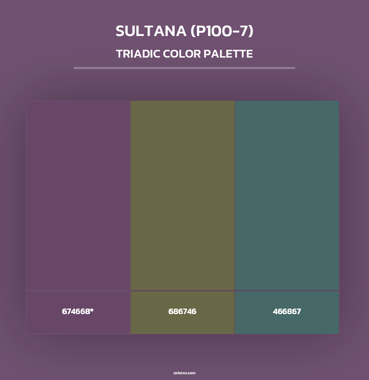 Sultana (P100-7) - Triadic Color Palette