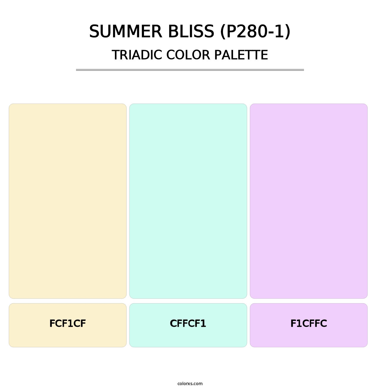 Summer Bliss (P280-1) - Triadic Color Palette