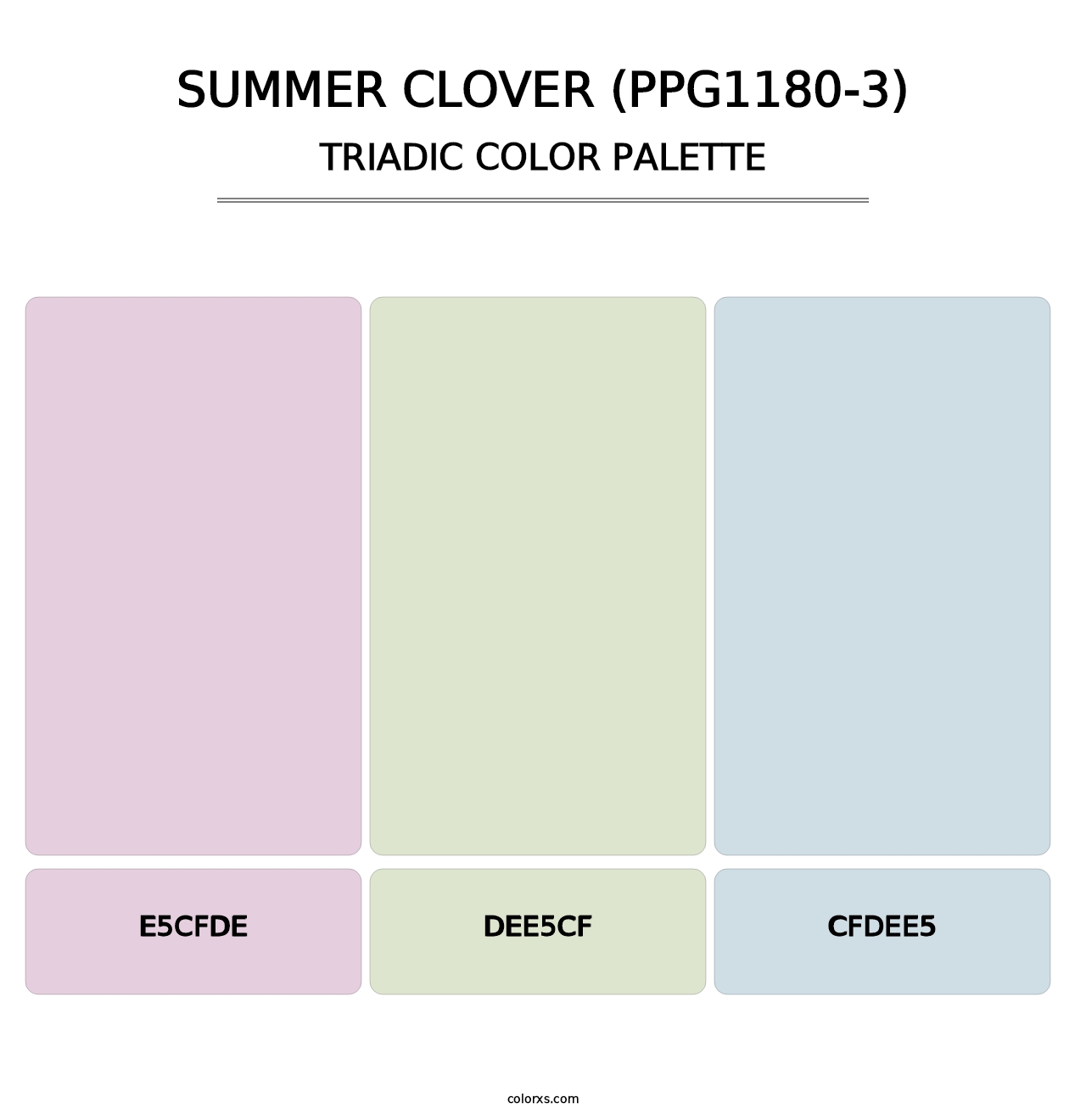 Summer Clover (PPG1180-3) - Triadic Color Palette