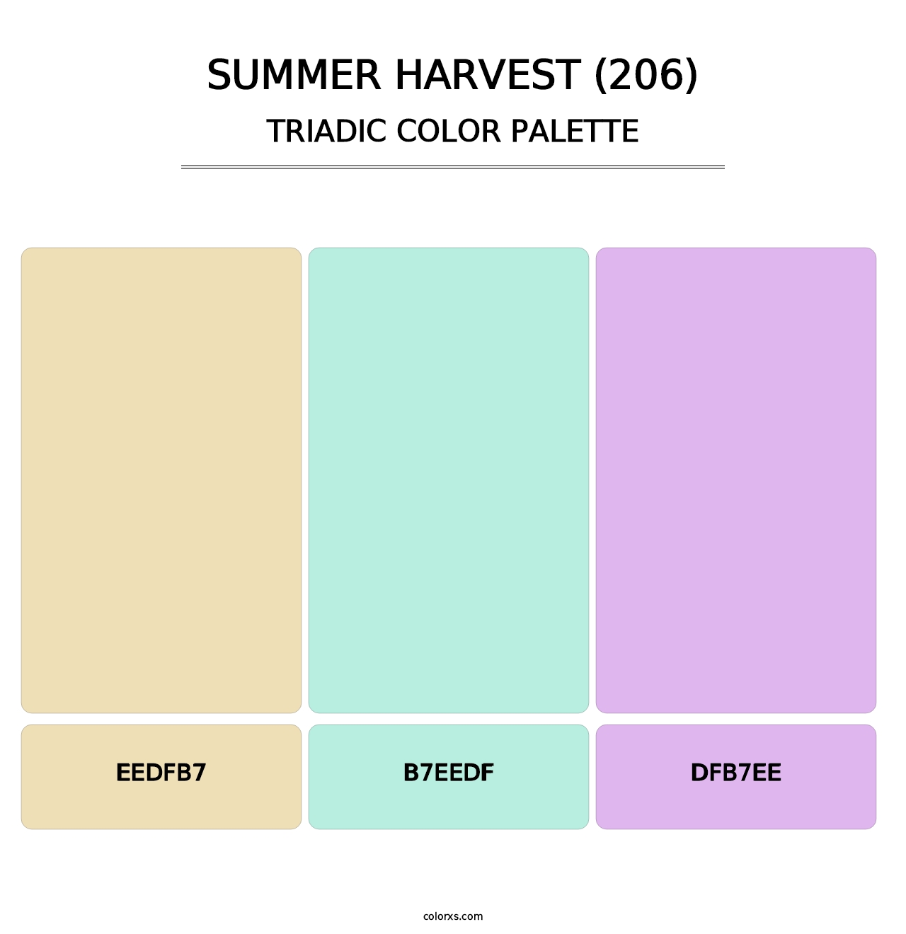 Summer Harvest (206) - Triadic Color Palette