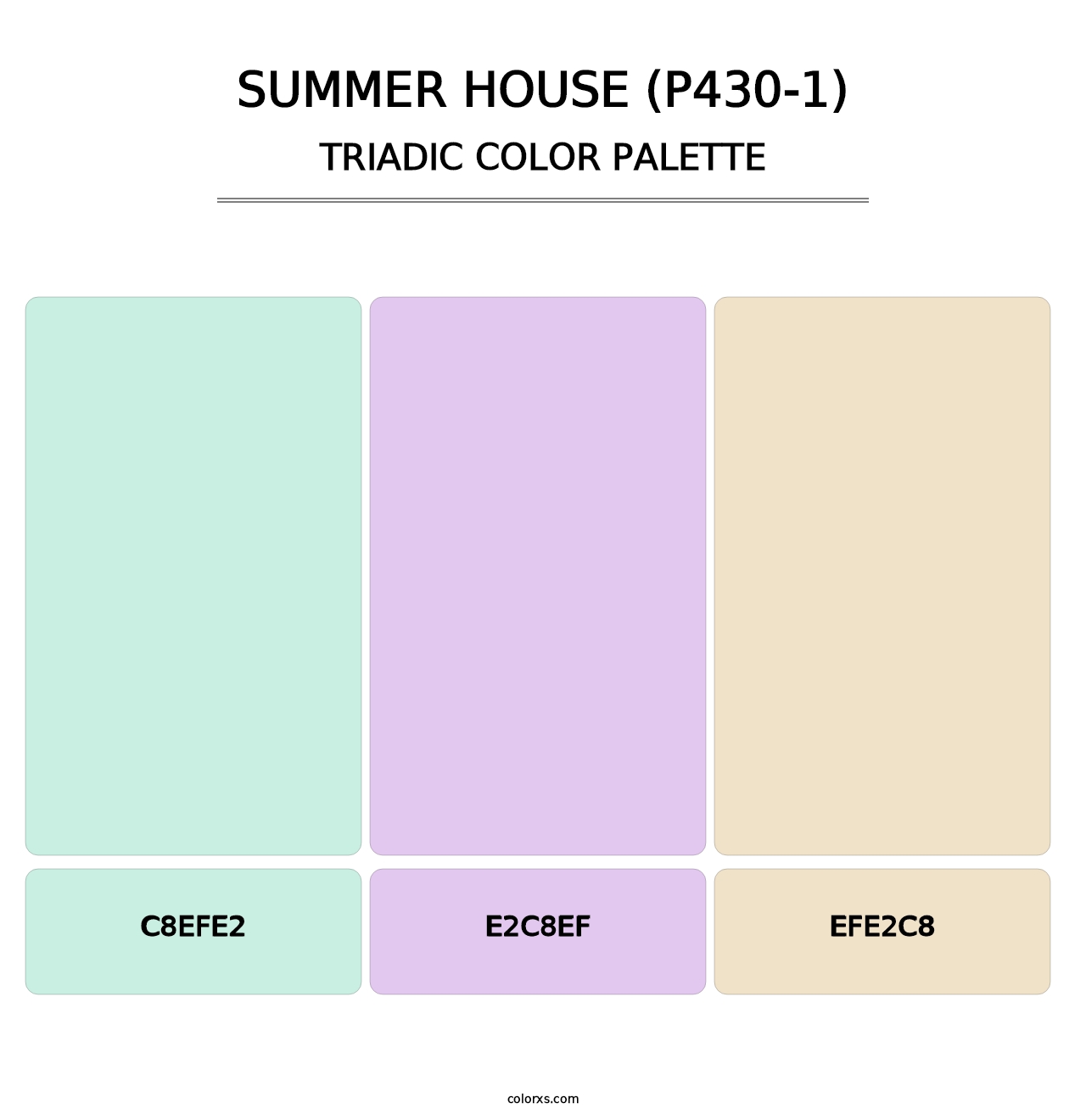 Summer House (P430-1) - Triadic Color Palette