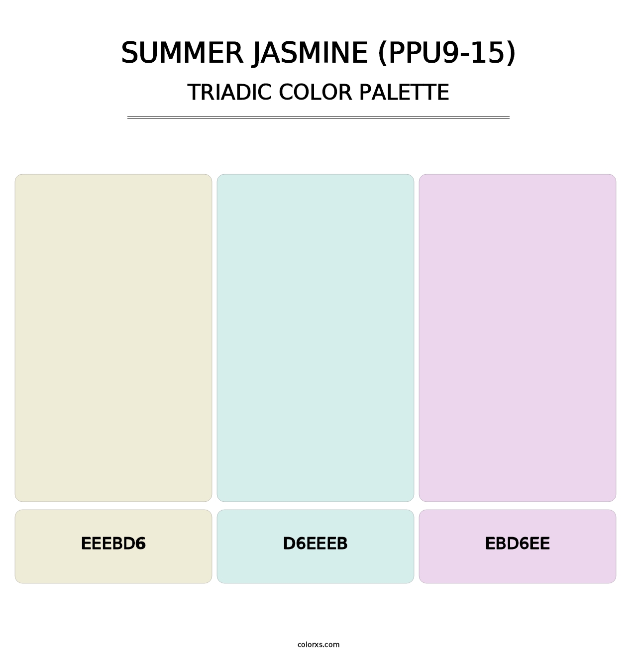 Summer Jasmine (PPU9-15) - Triadic Color Palette