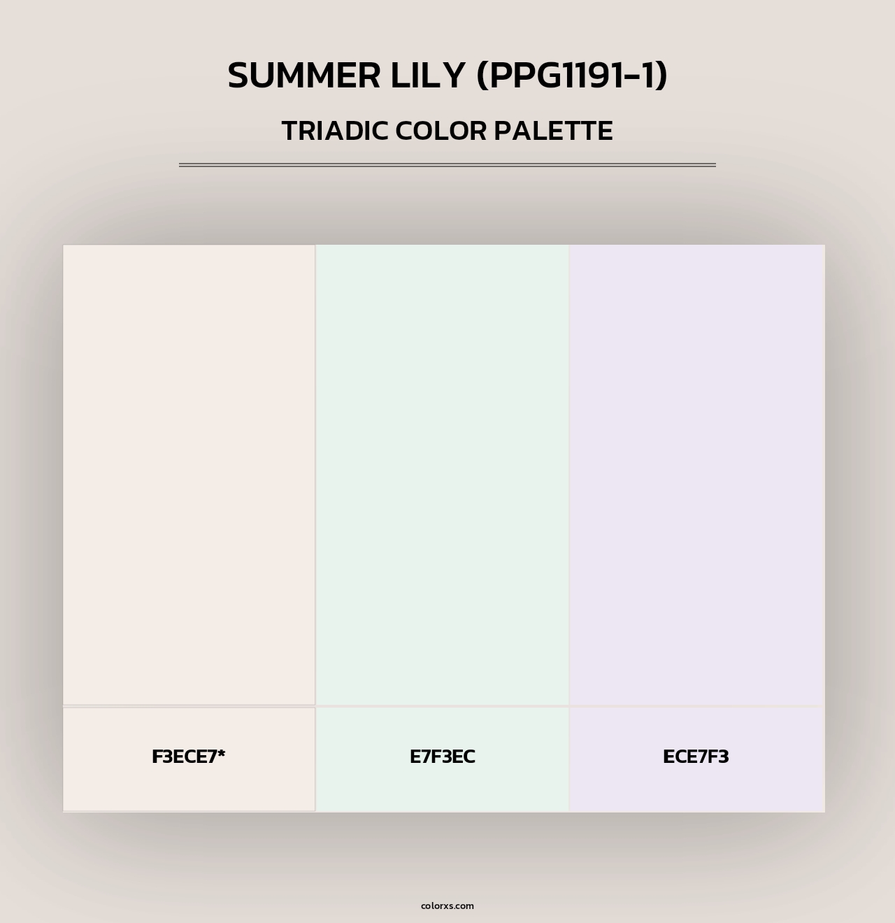 Summer Lily (PPG1191-1) - Triadic Color Palette