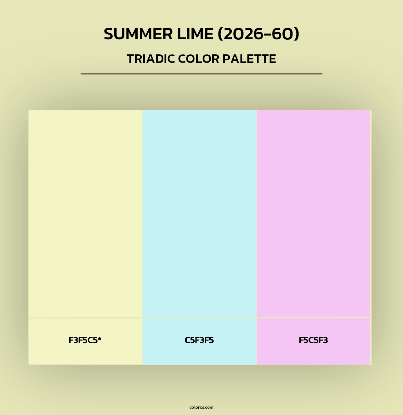 Summer Lime (2026-60) - Triadic Color Palette