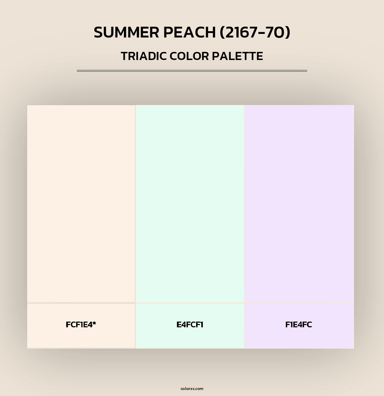 Summer Peach (2167-70) - Triadic Color Palette