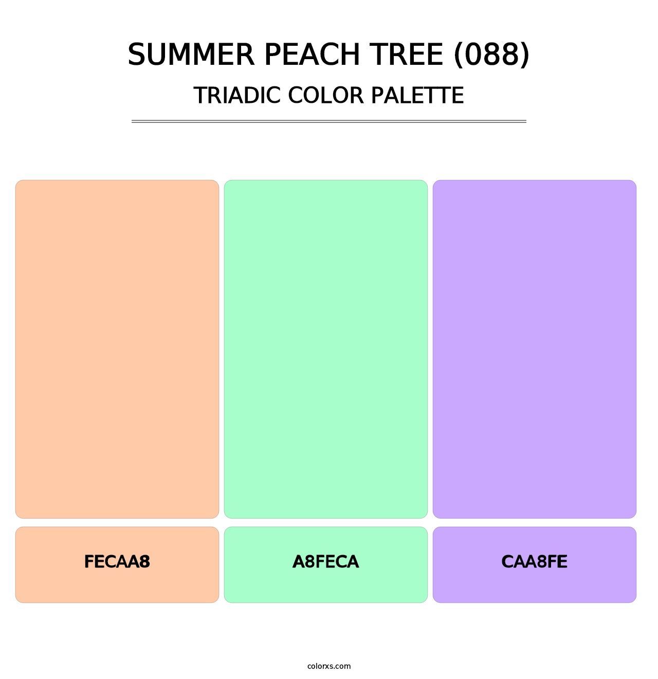 Summer Peach Tree (088) - Triadic Color Palette