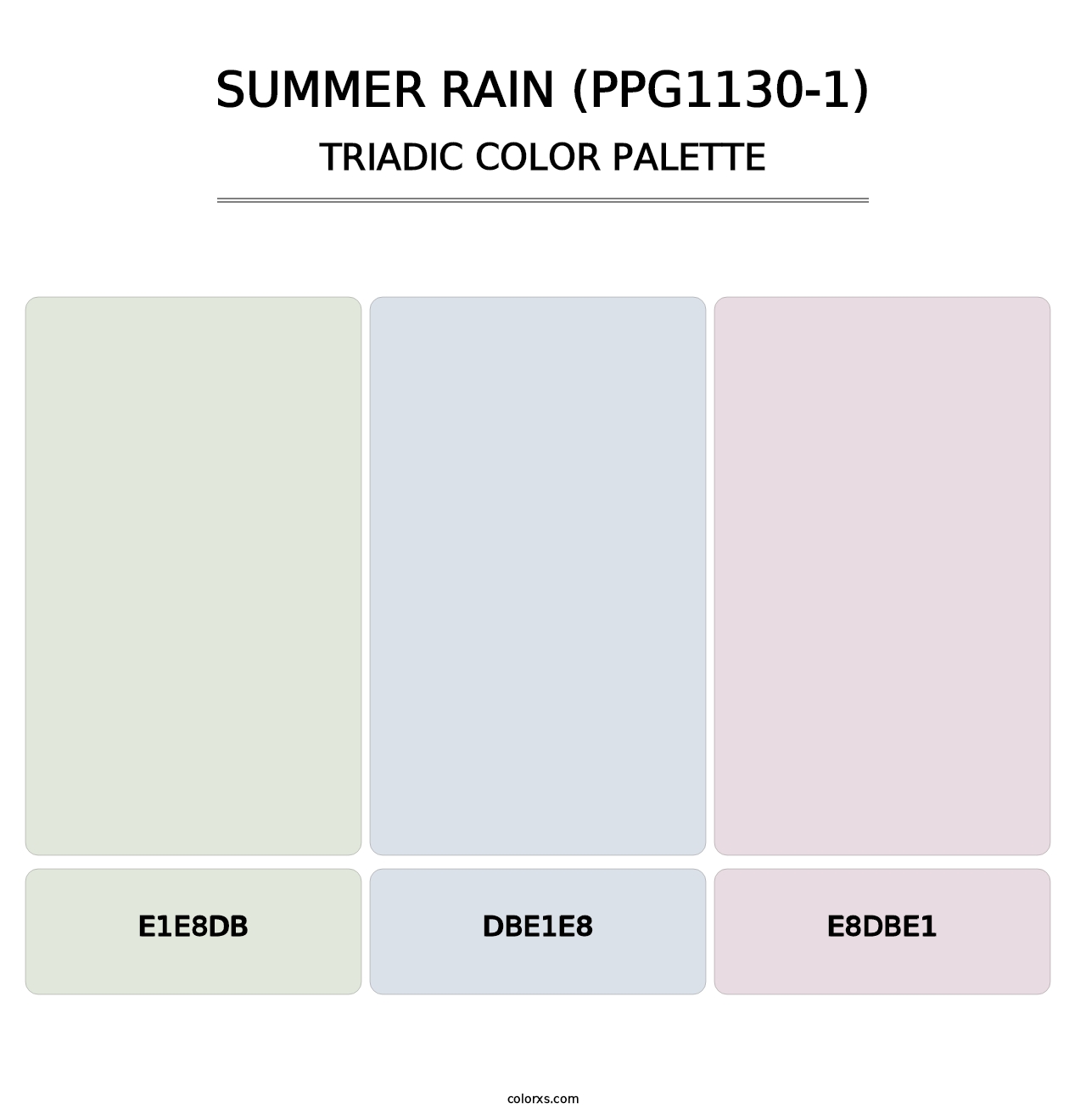 Summer Rain (PPG1130-1) - Triadic Color Palette