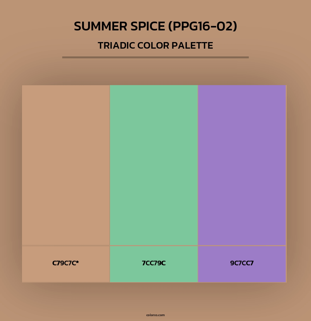 Summer Spice (PPG16-02) - Triadic Color Palette