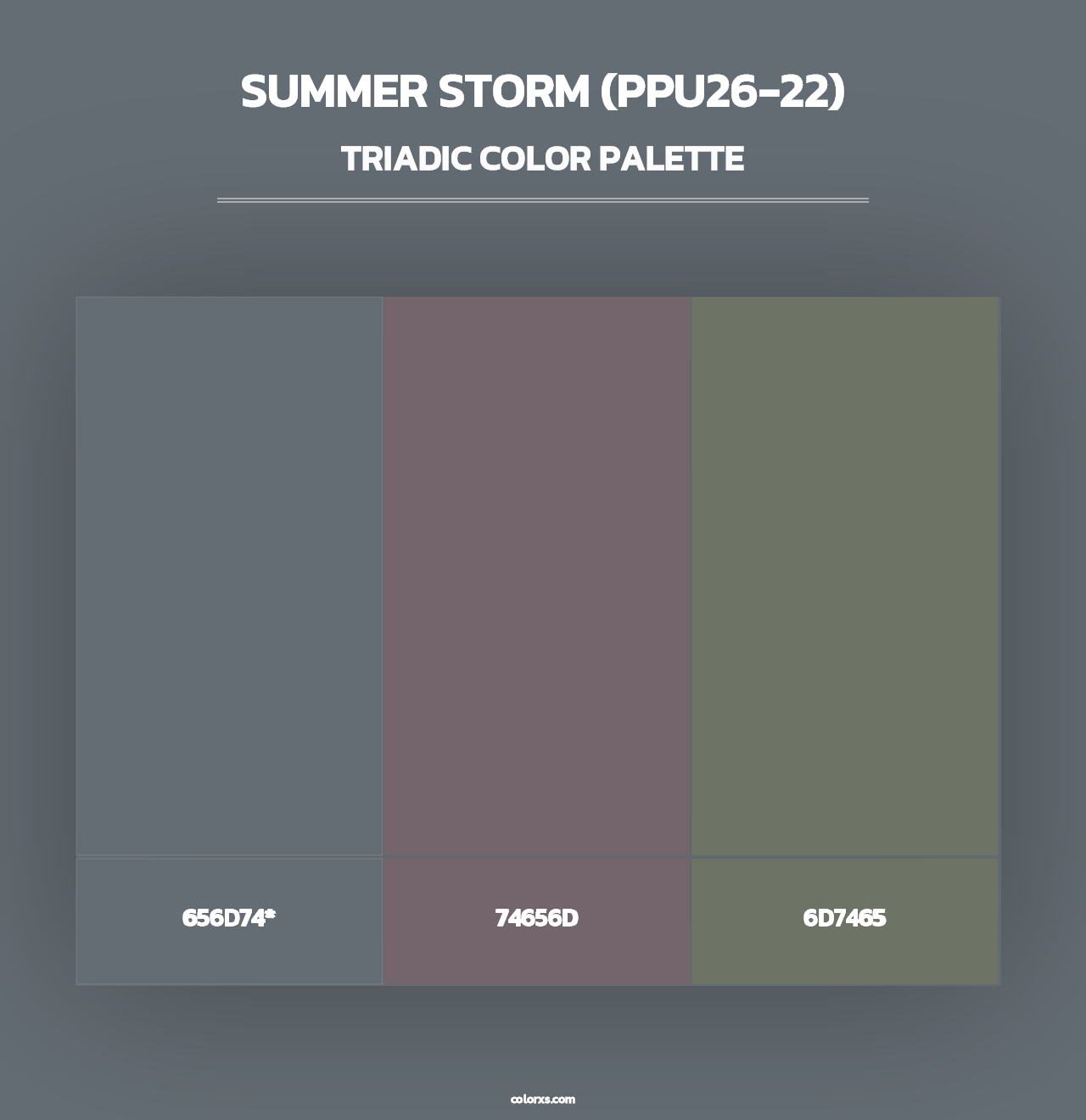 Summer Storm (PPU26-22) - Triadic Color Palette