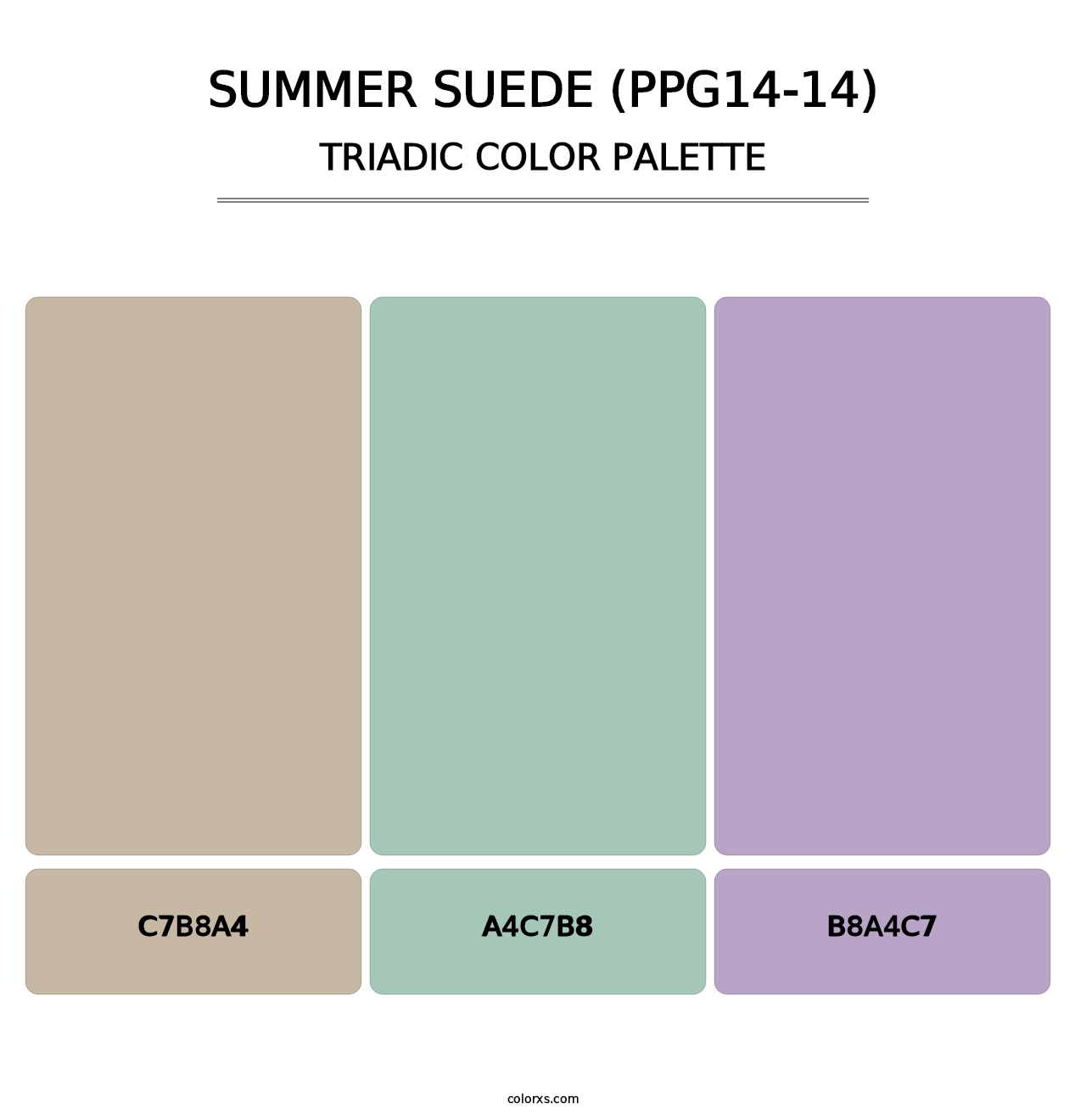 Summer Suede (PPG14-14) - Triadic Color Palette