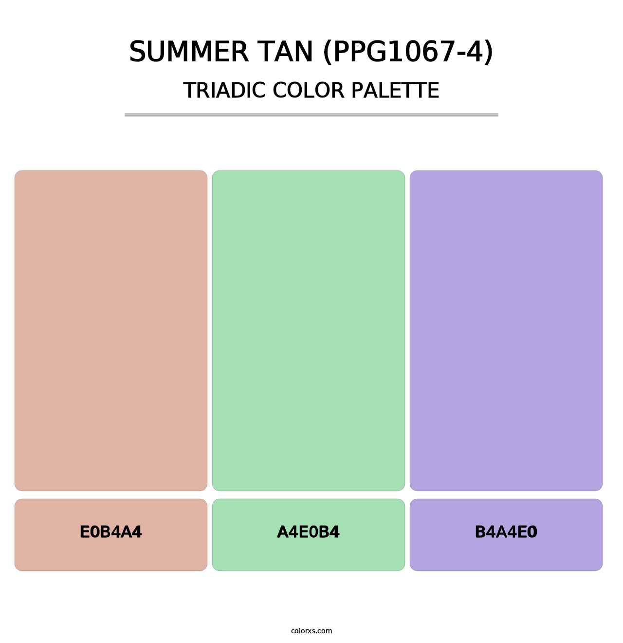 Summer Tan (PPG1067-4) - Triadic Color Palette
