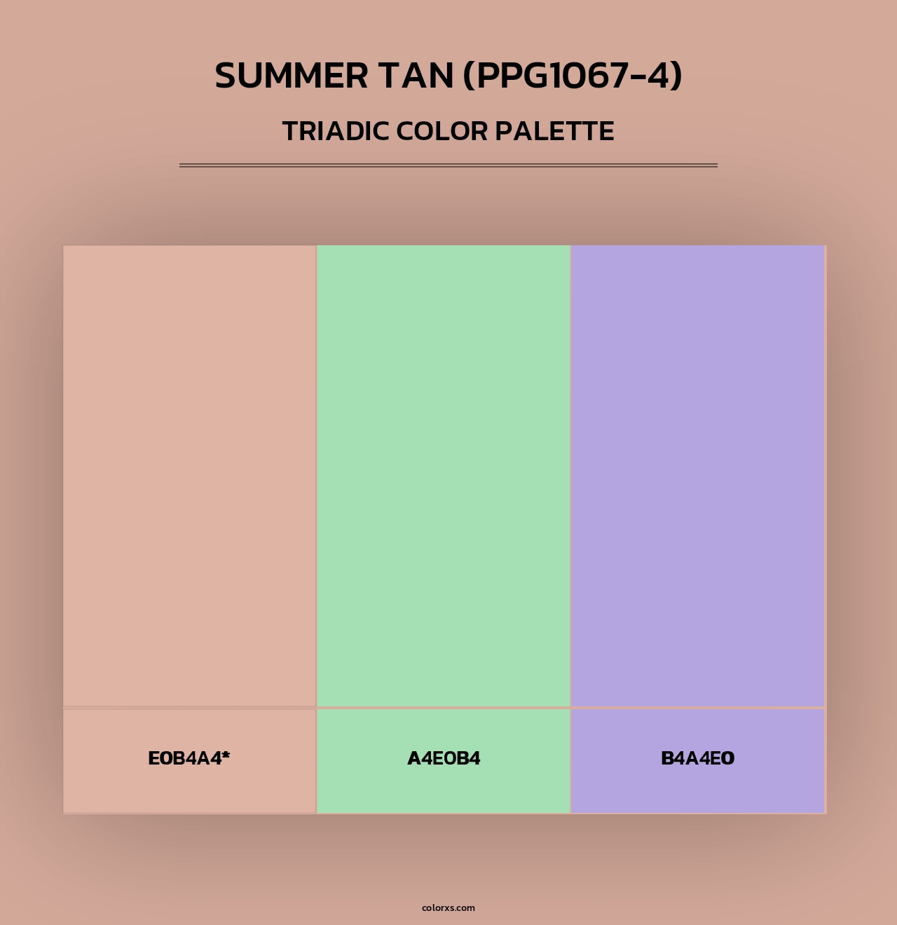 Summer Tan (PPG1067-4) - Triadic Color Palette