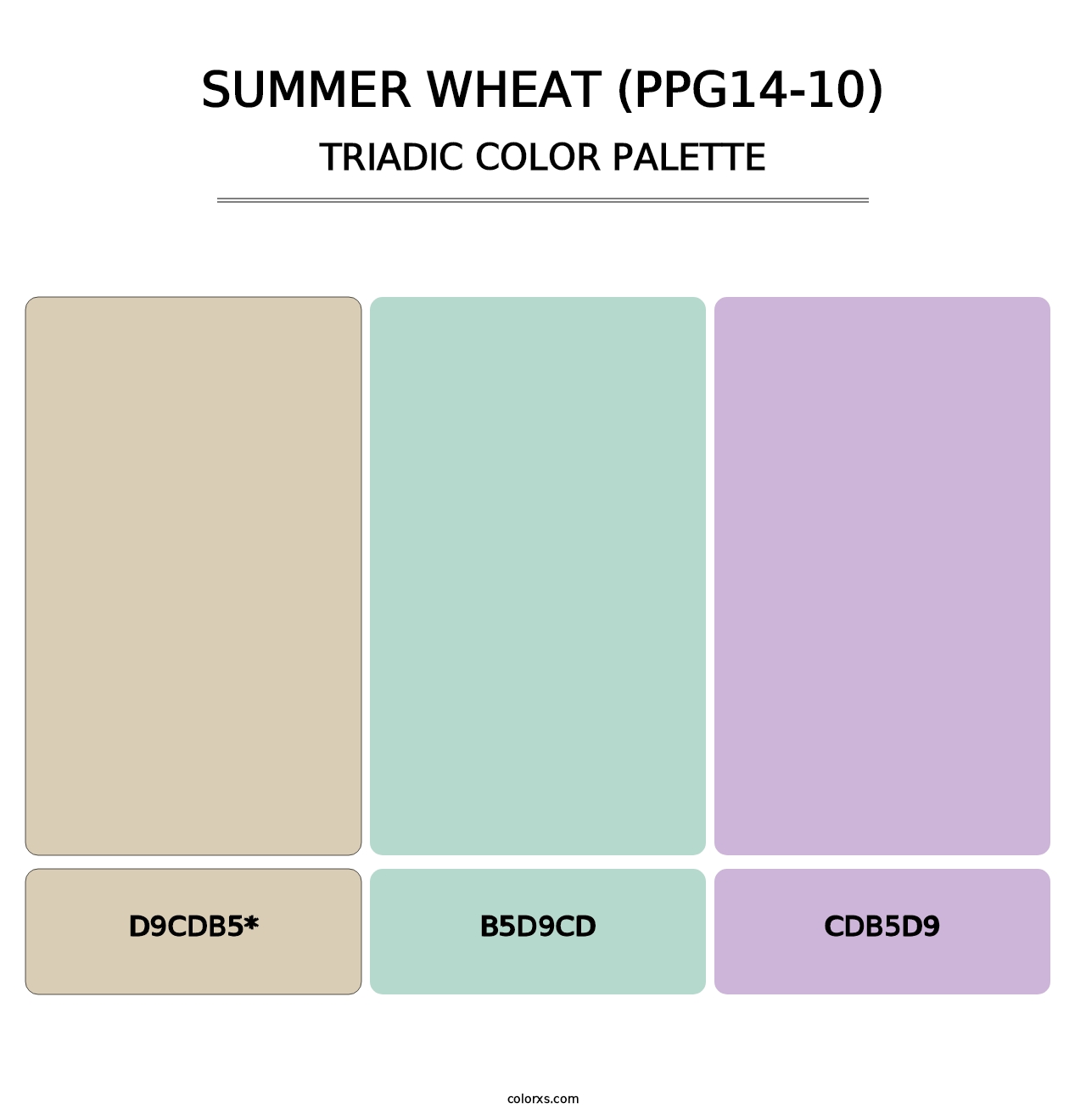 Summer Wheat (PPG14-10) - Triadic Color Palette