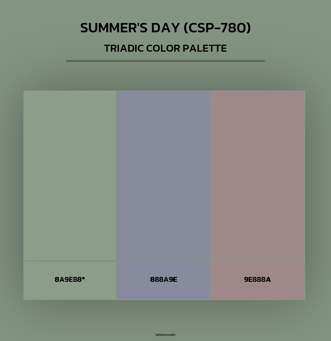 Summer's Day (CSP-780) - Triadic Color Palette