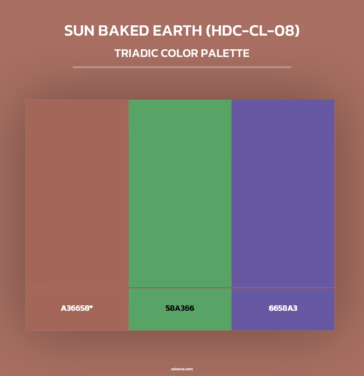 Sun Baked Earth (HDC-CL-08) - Triadic Color Palette