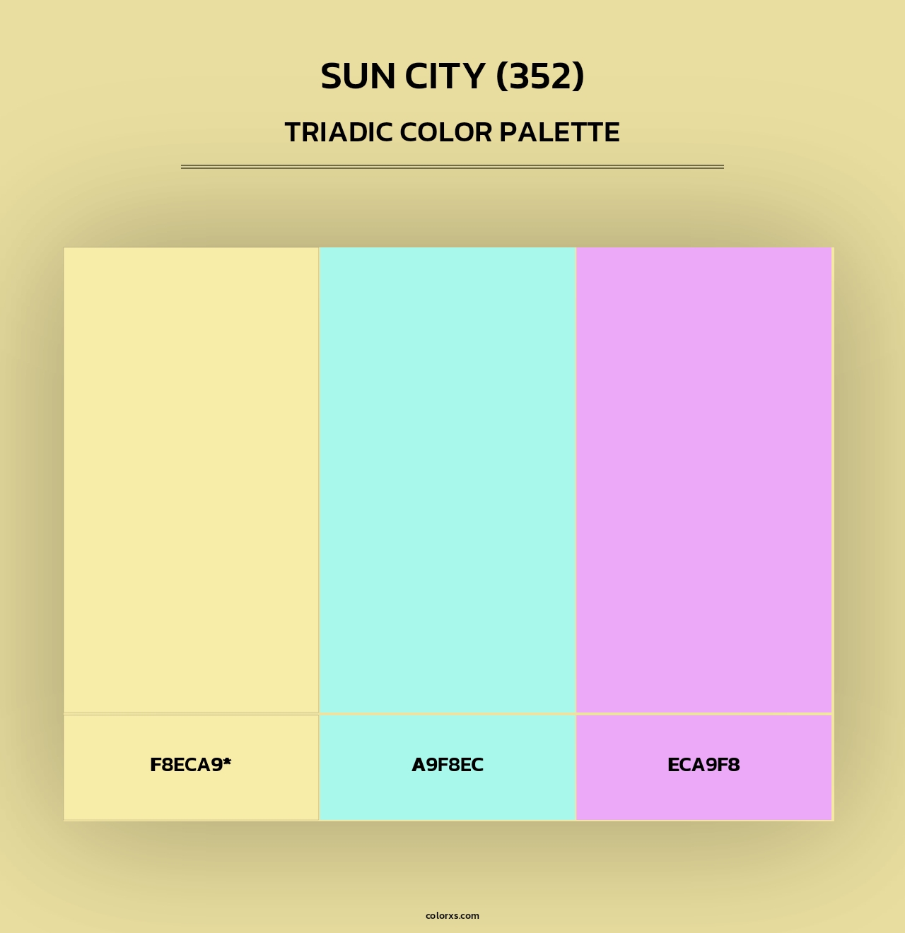 Sun City (352) - Triadic Color Palette