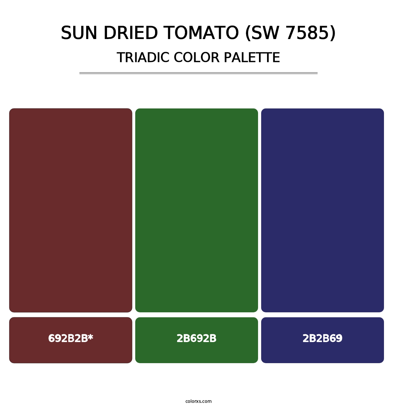Sun Dried Tomato (SW 7585) - Triadic Color Palette