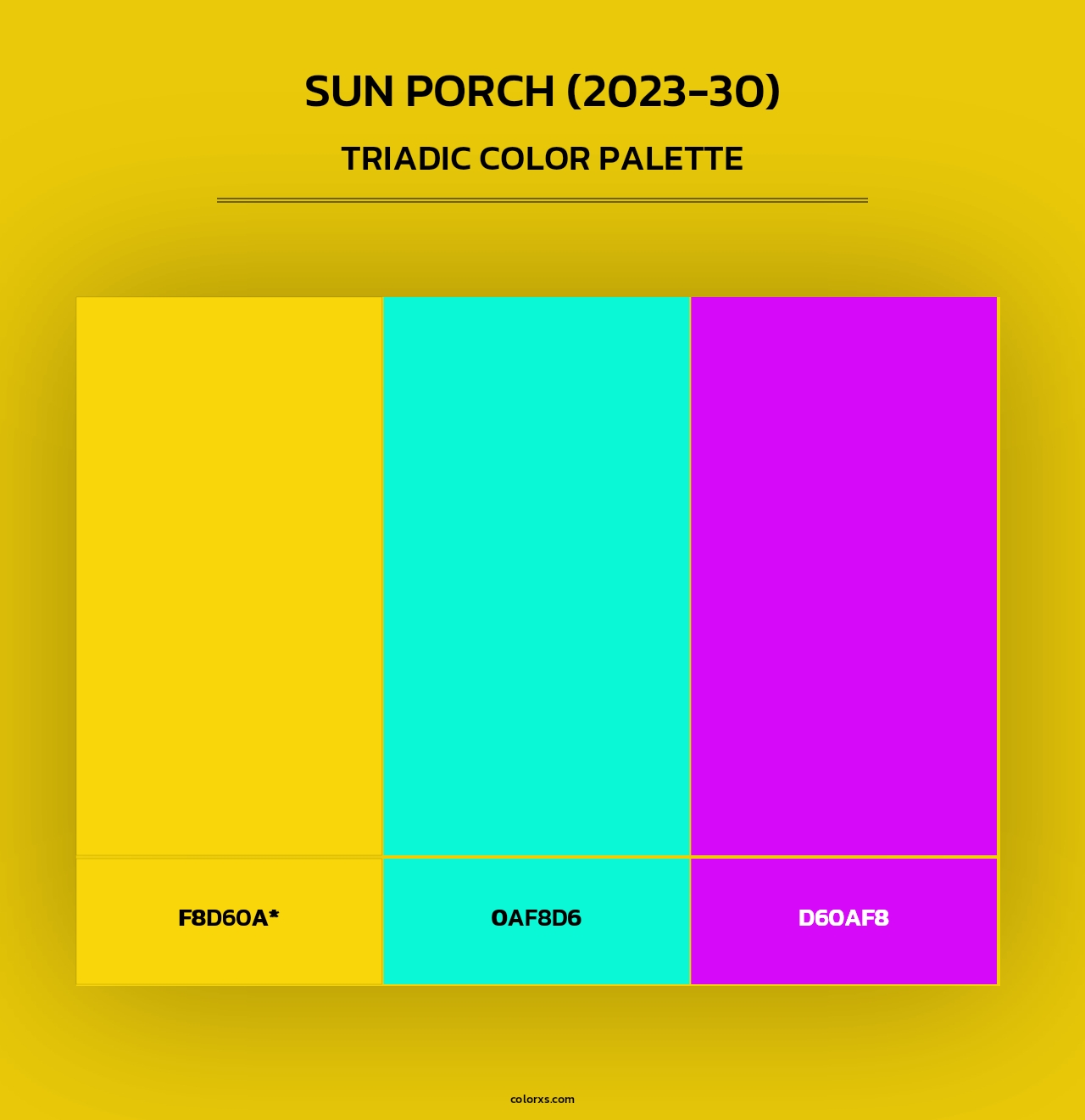 Sun Porch (2023-30) - Triadic Color Palette