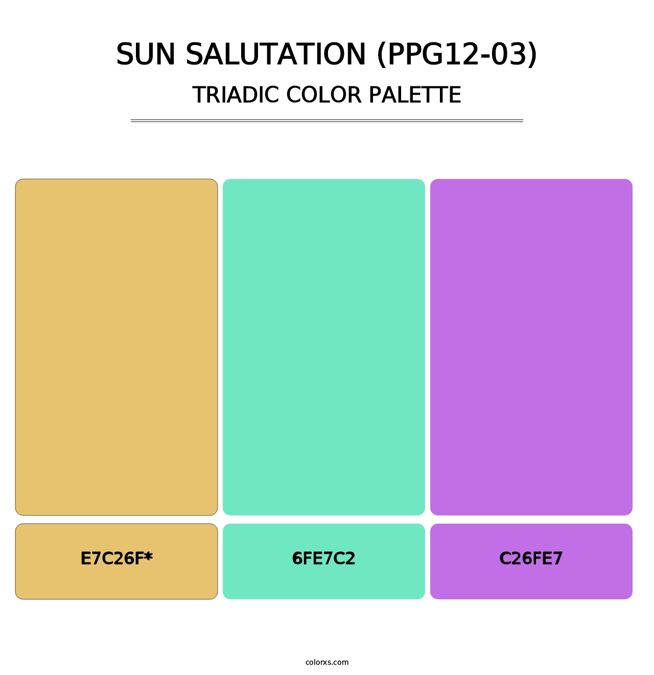 Sun Salutation (PPG12-03) - Triadic Color Palette