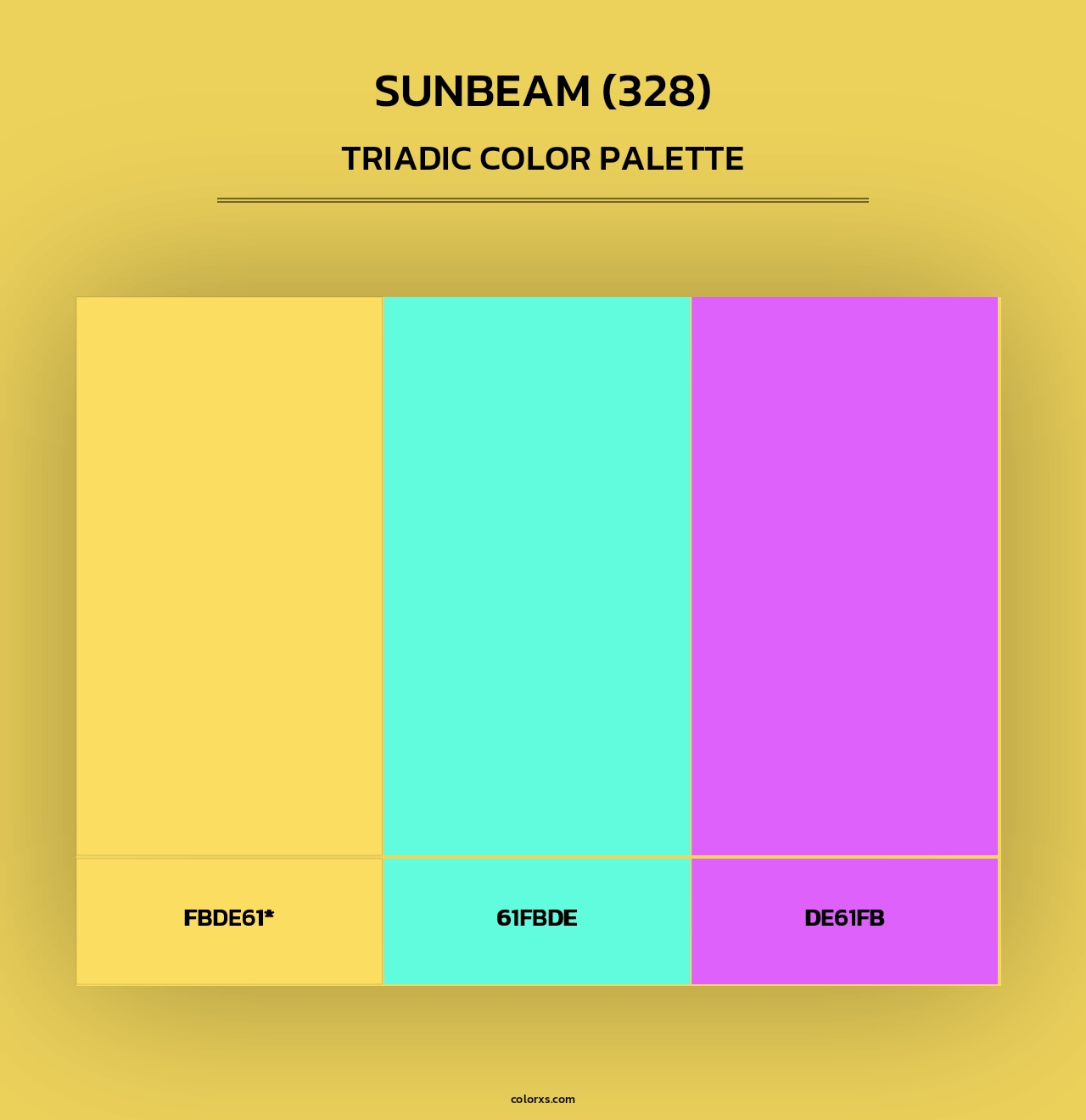 Sunbeam (328) - Triadic Color Palette