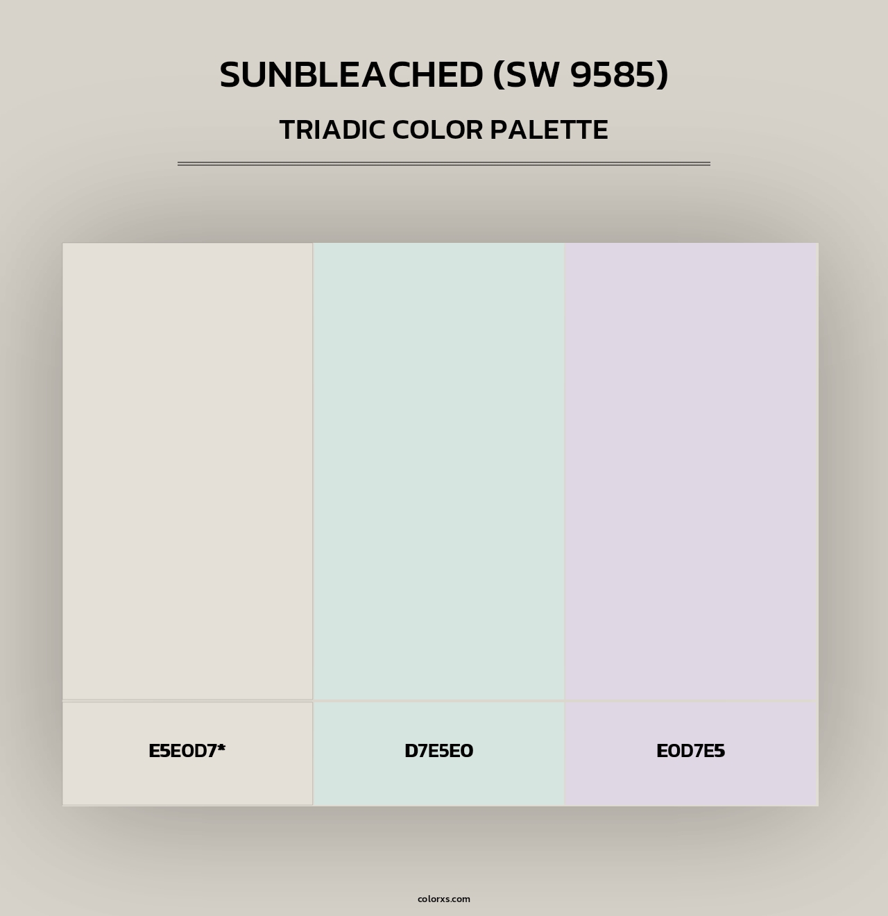 Sunbleached (SW 9585) - Triadic Color Palette