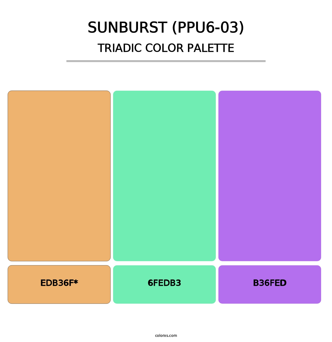 Sunburst (PPU6-03) - Triadic Color Palette