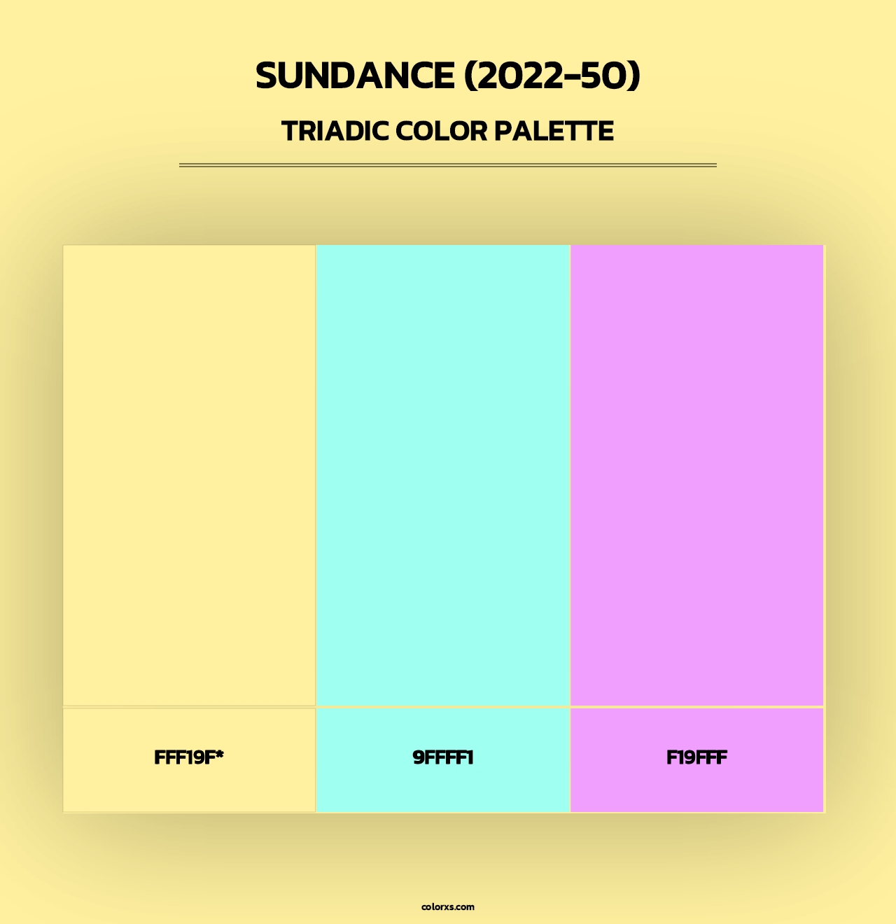 Sundance (2022-50) - Triadic Color Palette