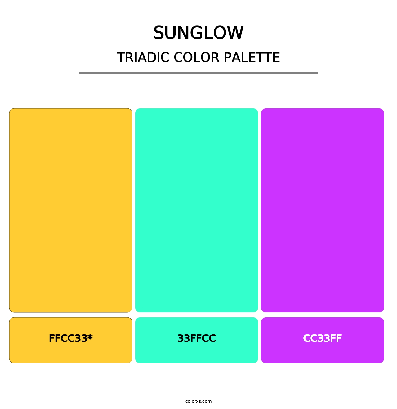 Sunglow - Triadic Color Palette