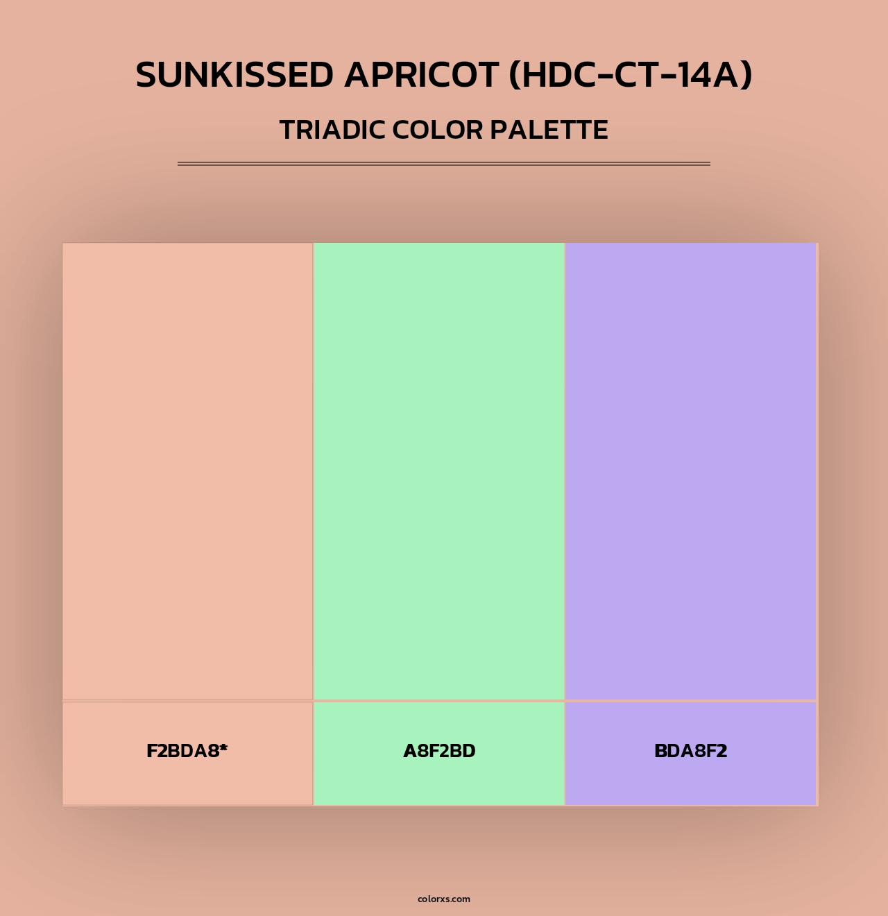Sunkissed Apricot (HDC-CT-14A) - Triadic Color Palette