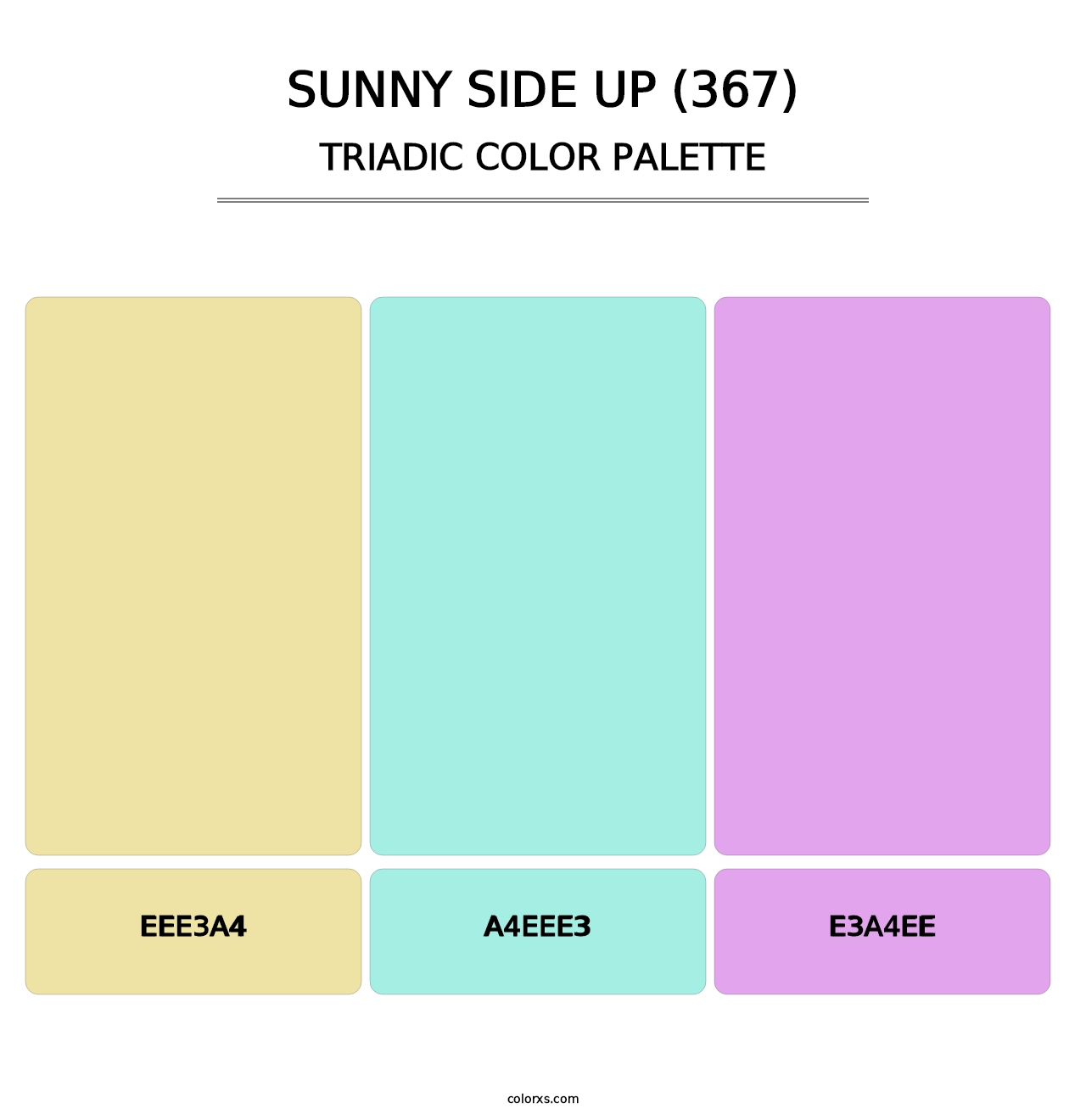 Sunny Side Up (367) - Triadic Color Palette