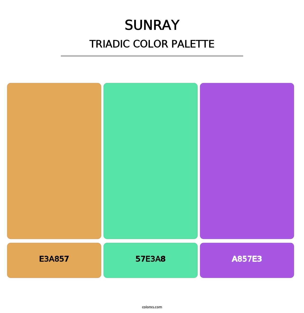 Sunray - Triadic Color Palette