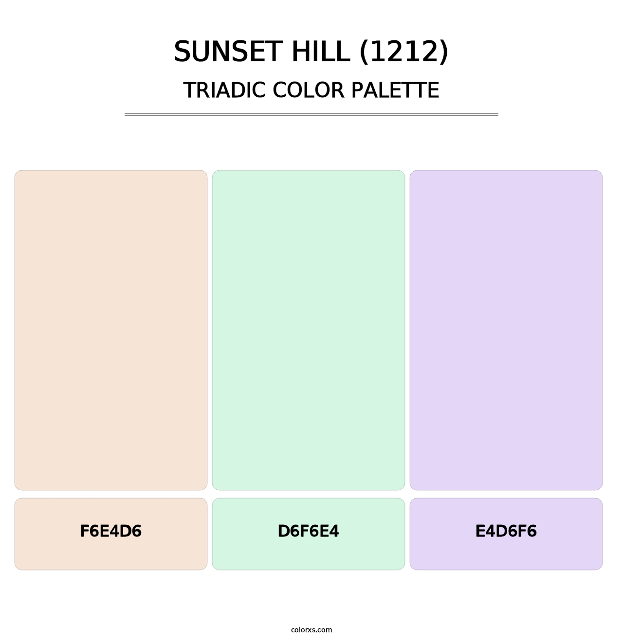 Sunset Hill (1212) - Triadic Color Palette