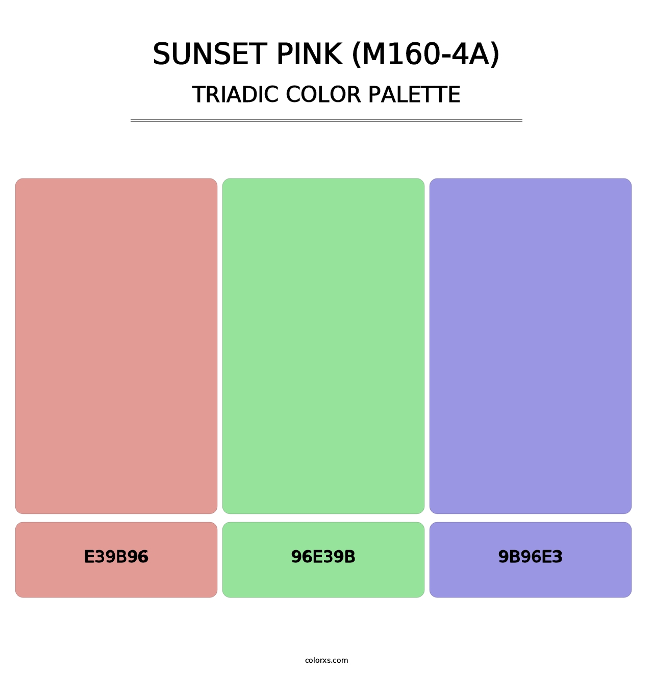 Sunset Pink (M160-4A) - Triadic Color Palette