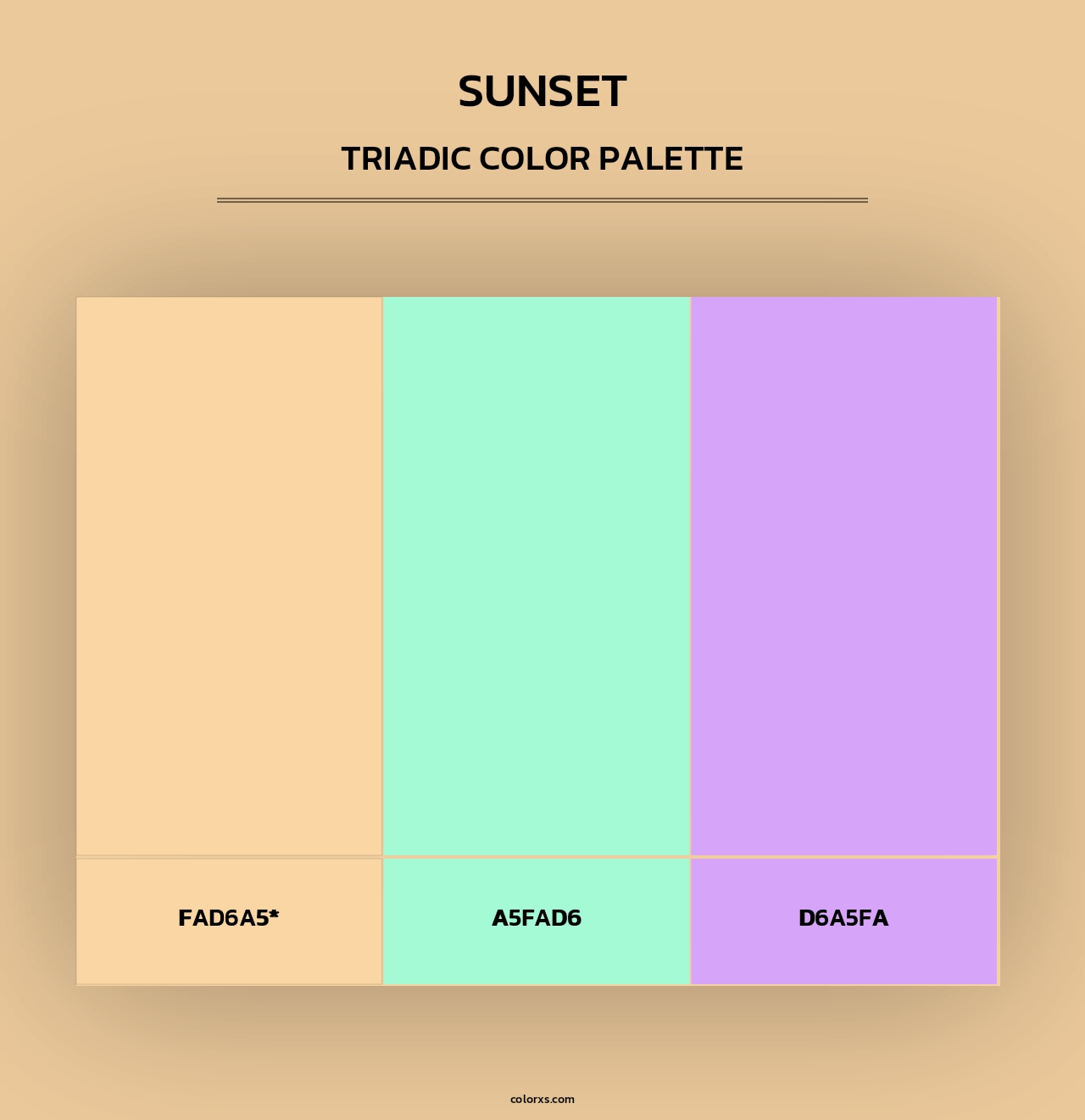 Sunset - Triadic Color Palette