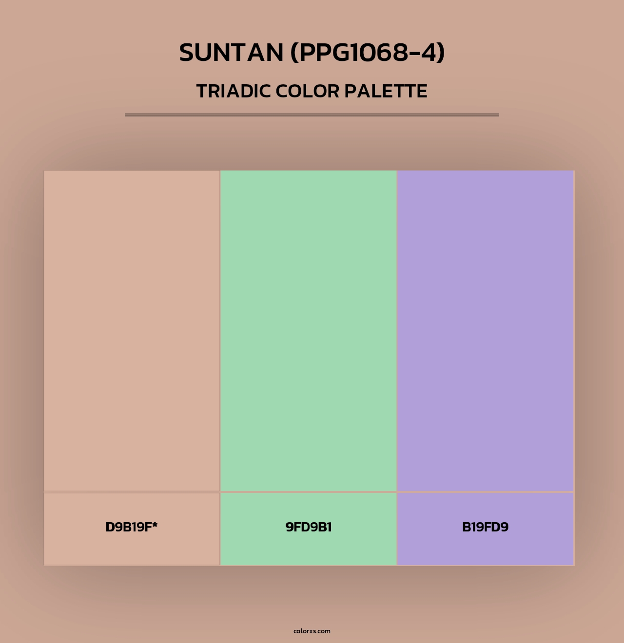 Suntan (PPG1068-4) - Triadic Color Palette