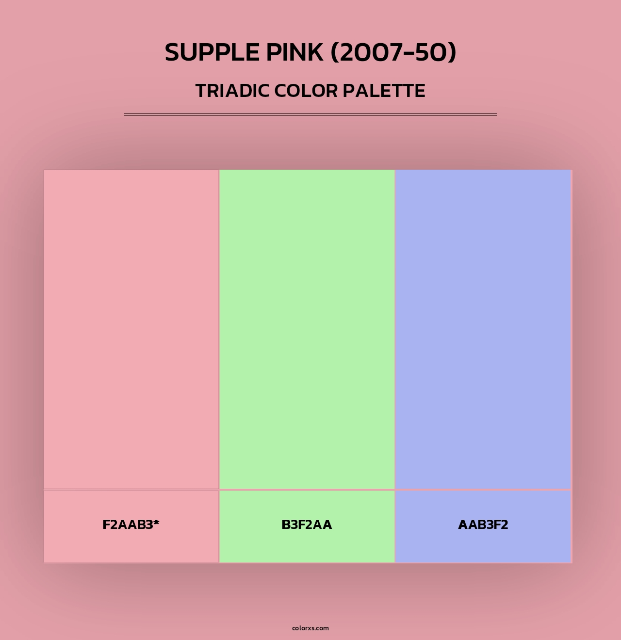 Supple Pink (2007-50) - Triadic Color Palette