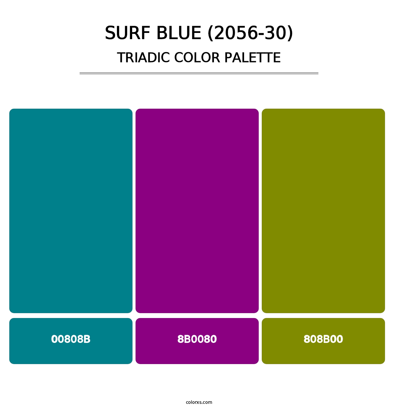 Surf Blue (2056-30) - Triadic Color Palette