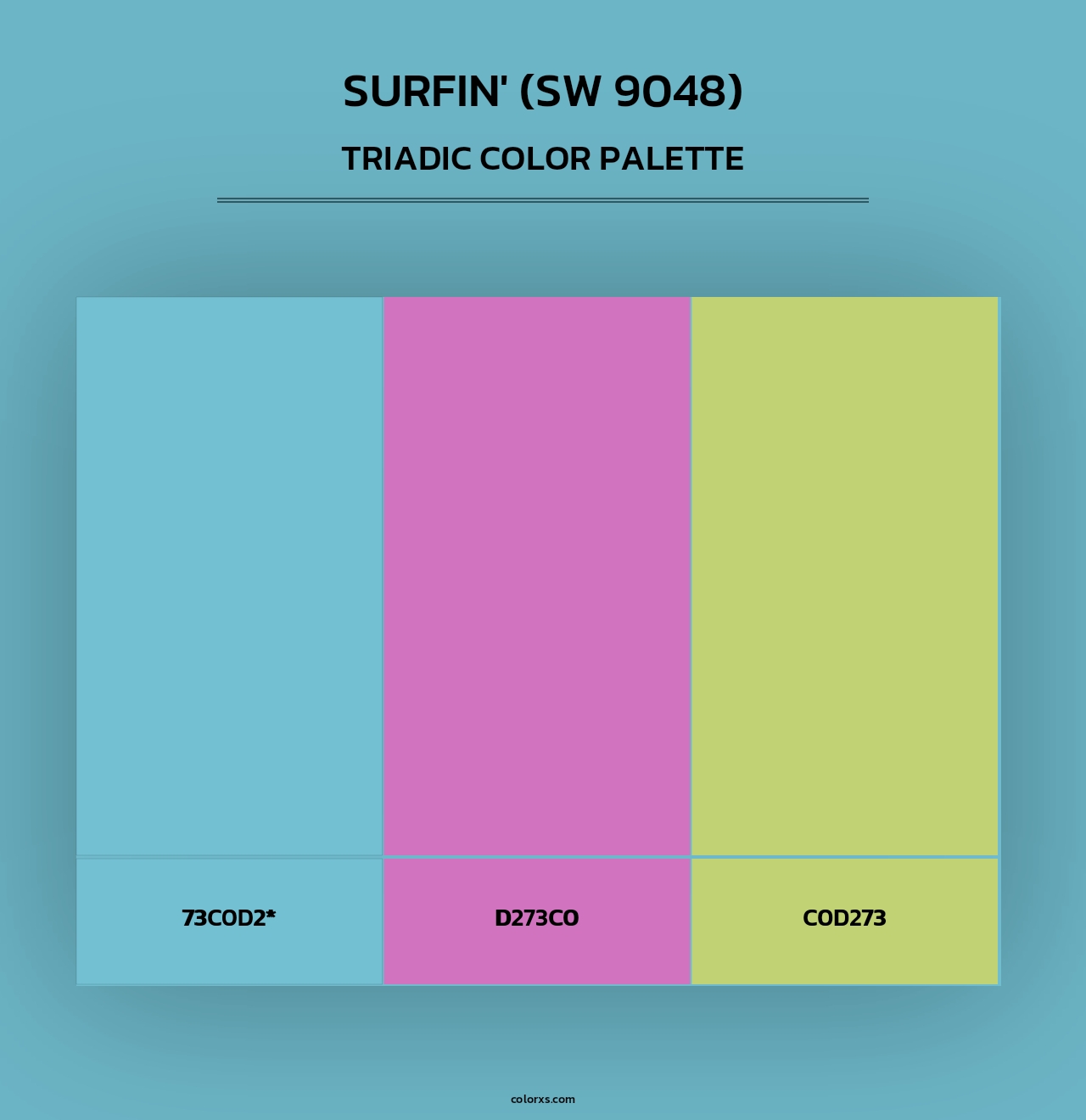 Surfin' (SW 9048) - Triadic Color Palette