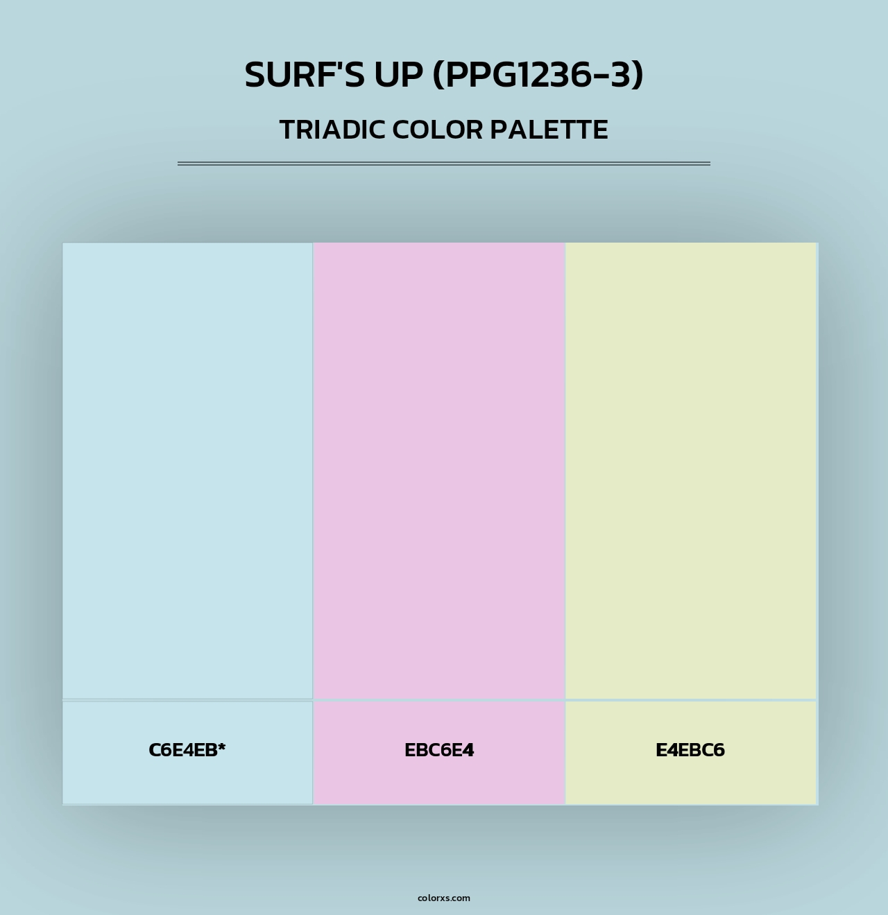 Surf's Up (PPG1236-3) - Triadic Color Palette