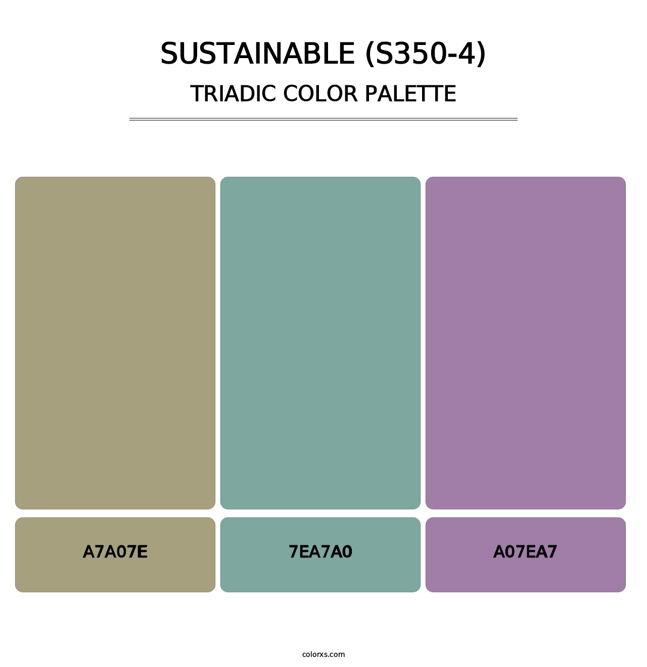 Sustainable (S350-4) - Triadic Color Palette