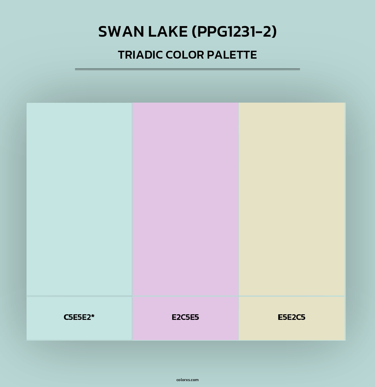 Swan Lake (PPG1231-2) - Triadic Color Palette