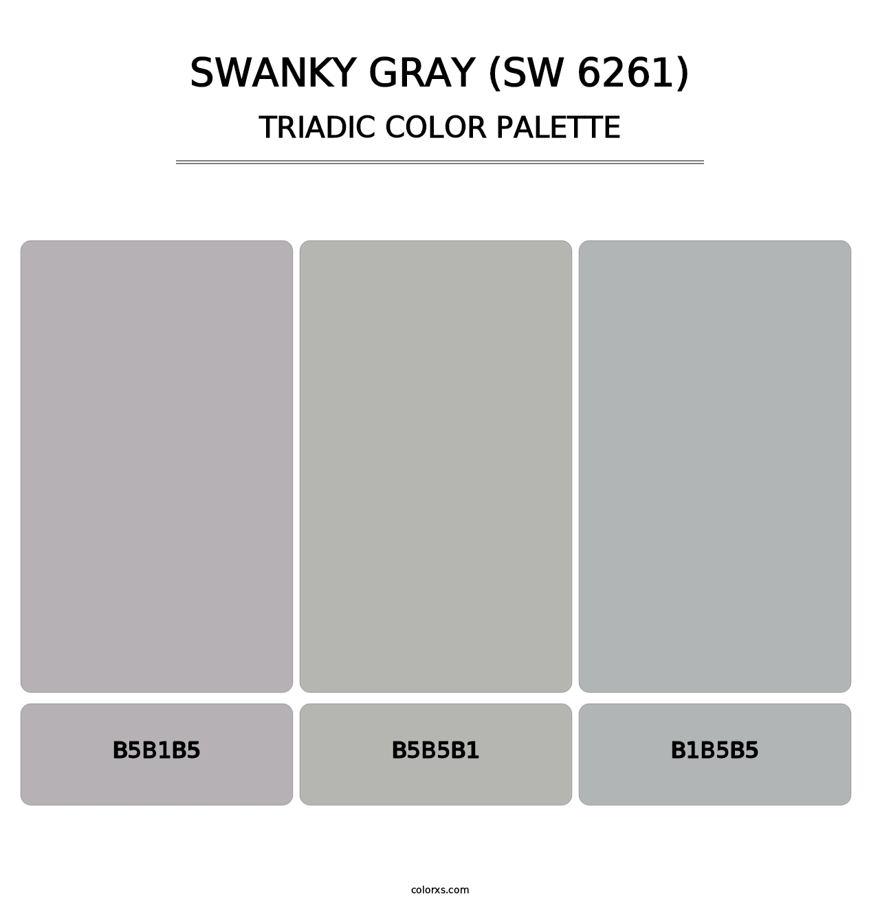 Swanky Gray (SW 6261) - Triadic Color Palette